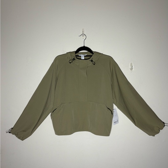 Athleta Jackets & Blazers - Athleta Boundless Crop Popover Olive Green Size XL